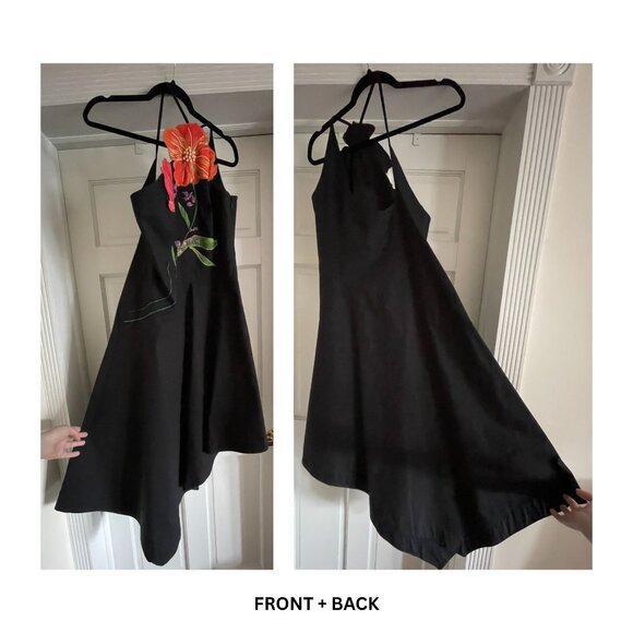 NWOT Yukiko Noritake x Anthropologie Asymmetrical Floral Midi Dress | US 16 - Picture 5 of 9